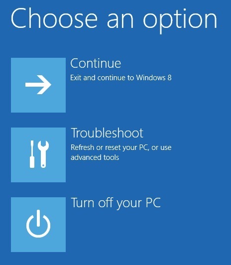arranque de Windows 8