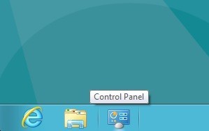 barra de tareas del panel de control