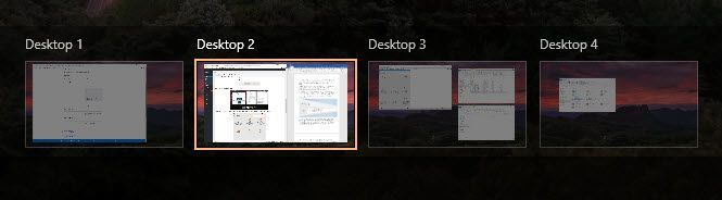 switch between desktops