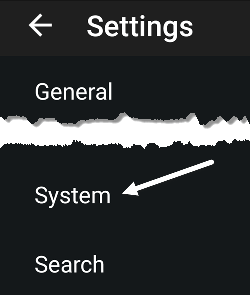 settings system plex