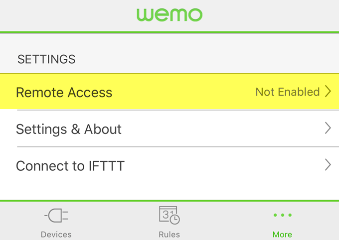 wemo remote access