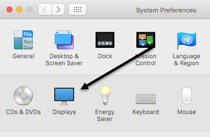 system preferences displays