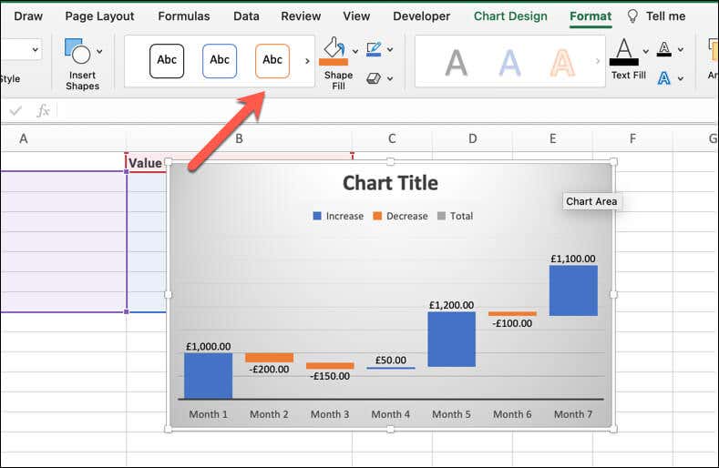 Cómo crear un gráfico en cascada en Microsoft Excel imagen 3
