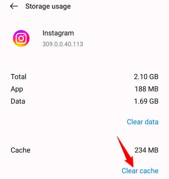 Borrar la caché de aplicaciones de Instagram en Android imagen