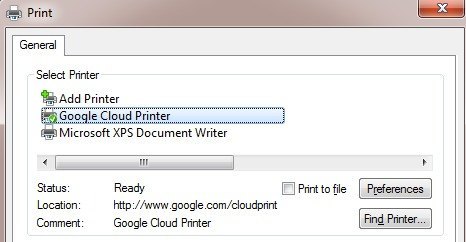 Controlador de impresión en la nube