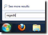 Escriba Regedit